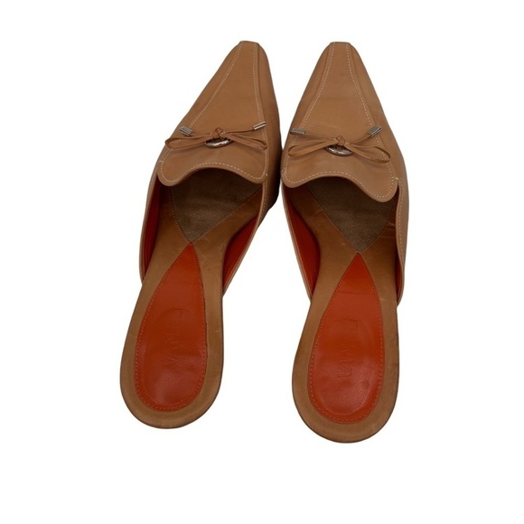 VANELI Brown Pointed Toe Slip On Bow Pump Heels Size 9 Women’s - Picture 5 of 9